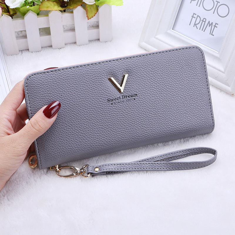 Long Zipper Leather Wallets for Women