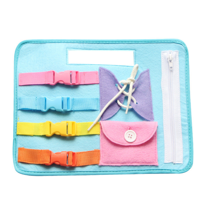 Baby learning dressing buckle zipper learning board Puzzle learning board