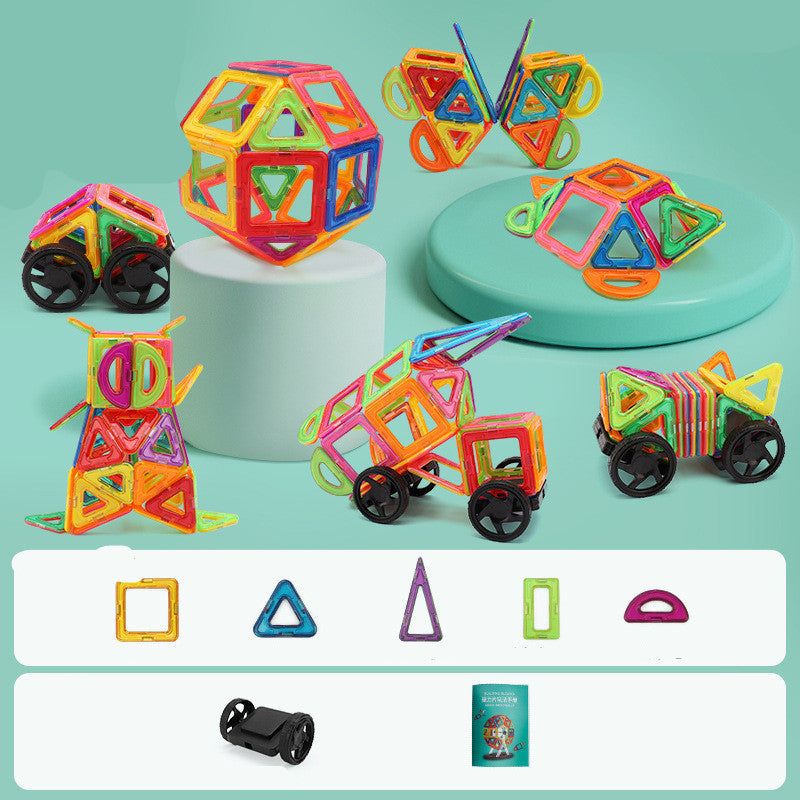 Magnetic Piece Building Blocks Change Pulling Magnetic Piece Children Early Educational Toy Set Magnetic Piece 56 Piece Set