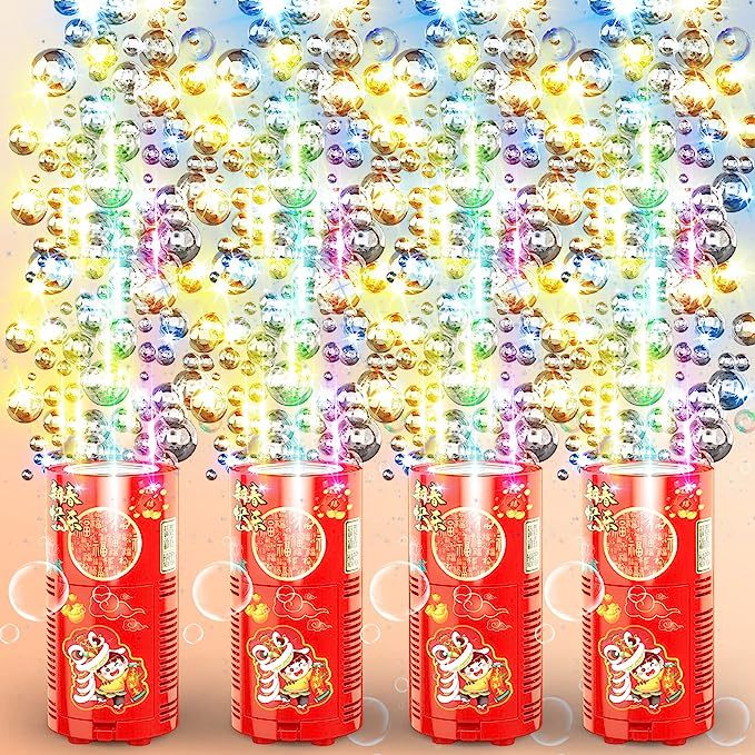 Fireworks Bubble Machine With 80ml Bubble Solution 4pcs