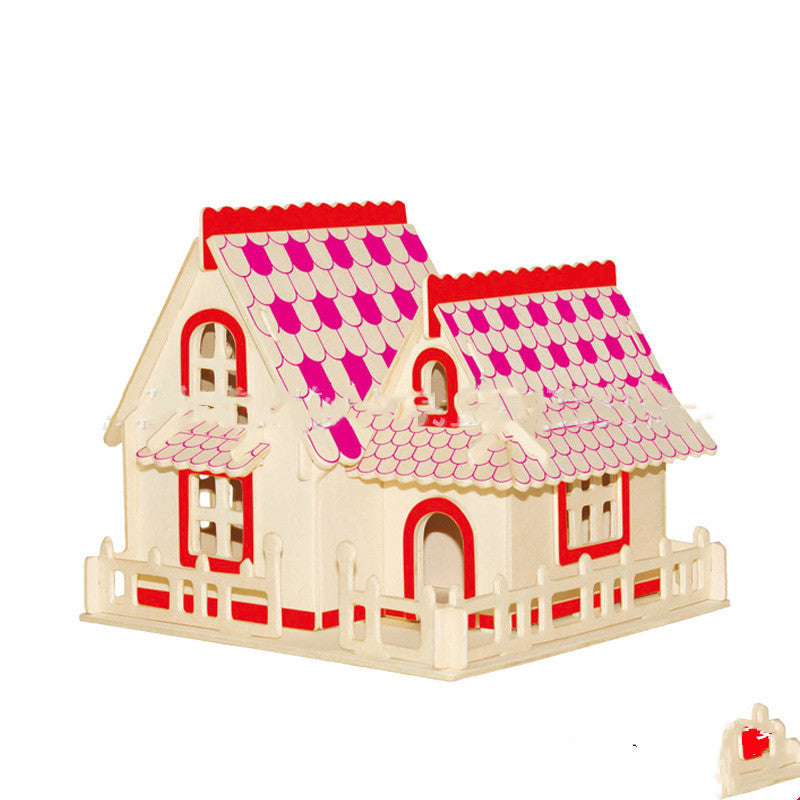 Wooden Puzzle Custom Blocks Villa B