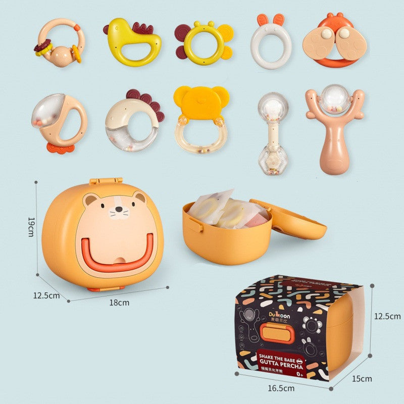 Newborn Baby Gift Box Rattle Toy Set DM307 storage box 10 packs