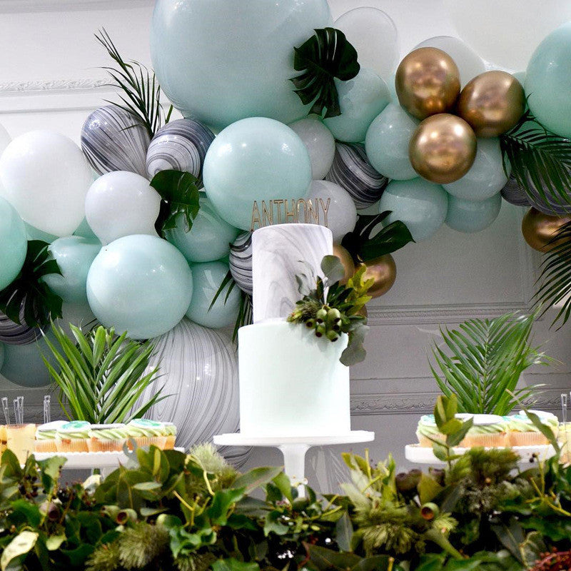 373 Pcs Balloons Arch Double Layer Macaron Pastel Latex Balloon Garland Kit Dark Green Ballon Birthday Wedding Party Decorations