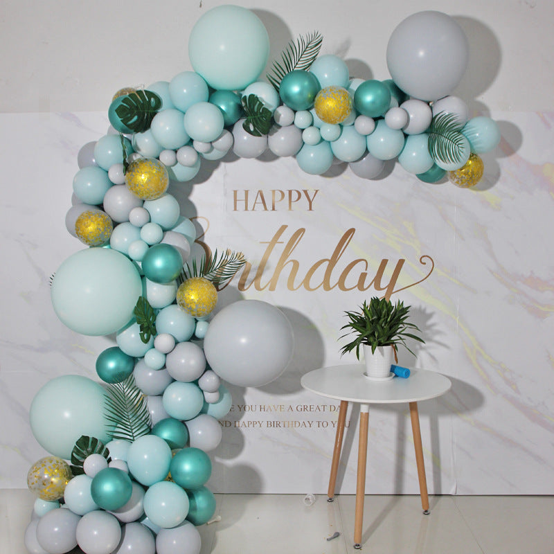 373 Pcs Balloons Arch Double Layer Macaron Pastel Latex Balloon Garland Kit Dark Green Ballon Birthday Wedding Party Decorations