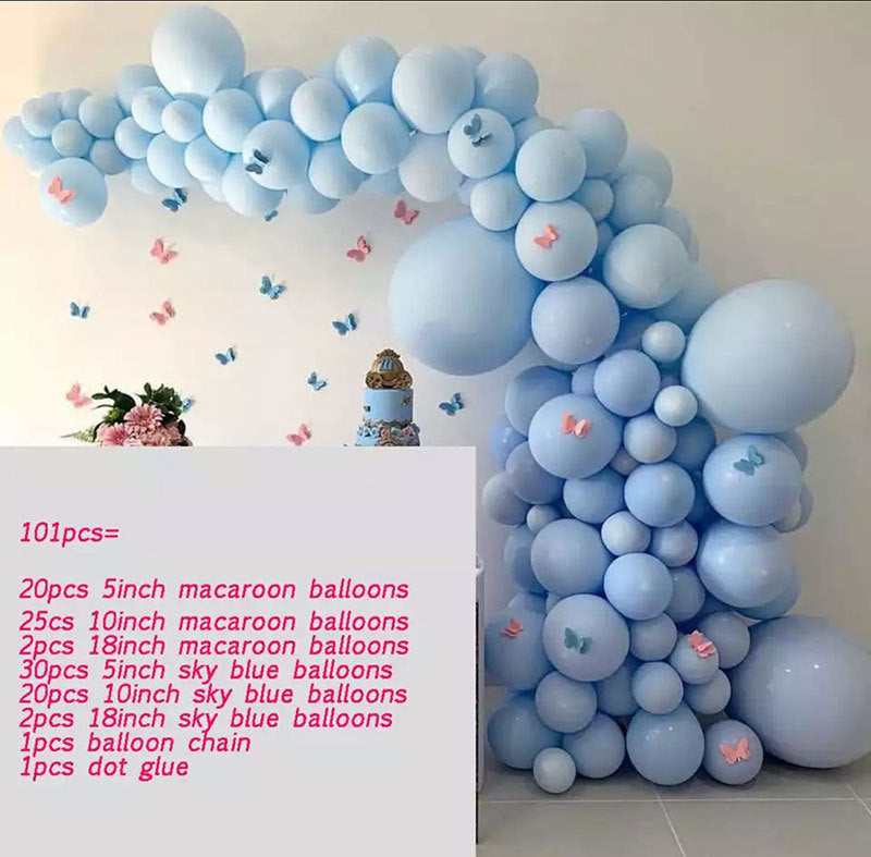 Balloon Arch Kit Garland Decoration Background Ornament Blue Package