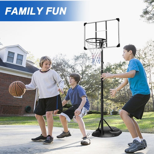 Portable Basketball Hoop System Stand Height Adjustable 7.5ft - 9.2ft With 32 Inch