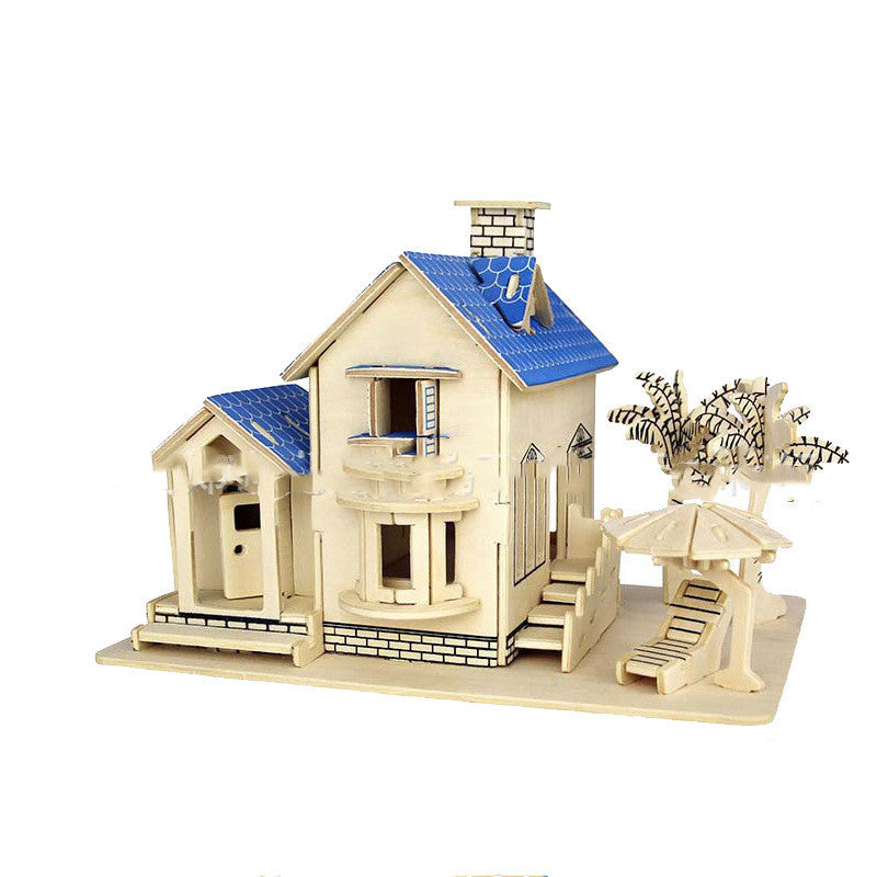 Wooden Puzzle Custom Blocks Villa