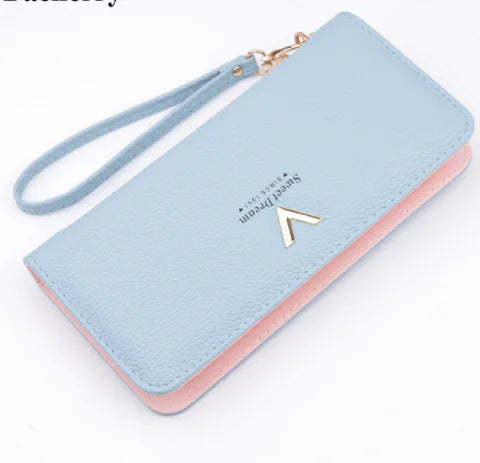 Long Zipper Leather Wallets for Women