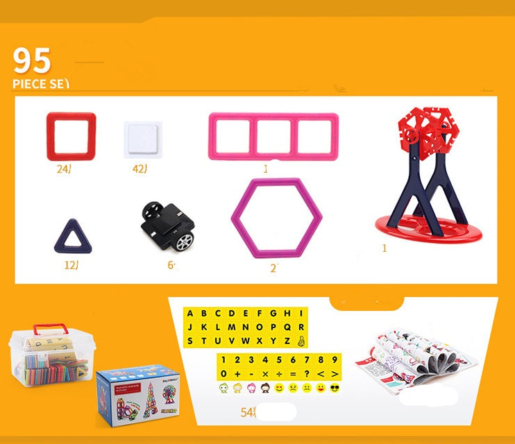 Magnetic Piece Building Blocks Change Pulling Magnetic Piece Children Early Educational Toy Set Magnetic Piece
