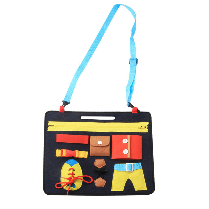 Baby learning dressing buckle zipper learning board Pants learning board