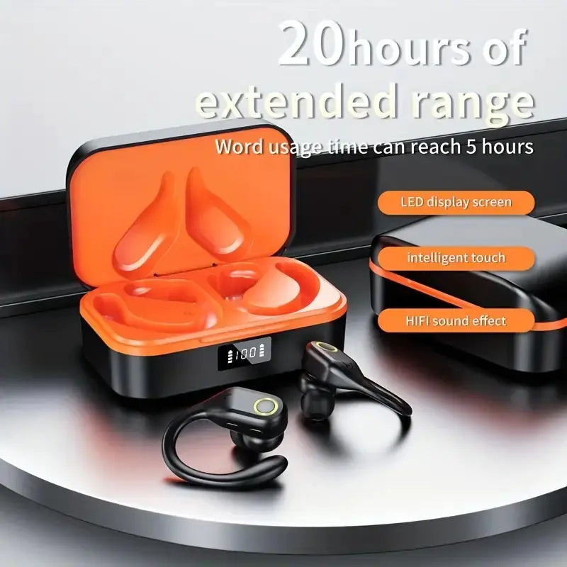 TWS Wireless BT Headset with ANC and LED Power Display