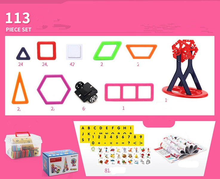 Magnetic Piece Building Blocks Change Pulling Magnetic Piece Children Early Educational Toy Set Magnetic Piece