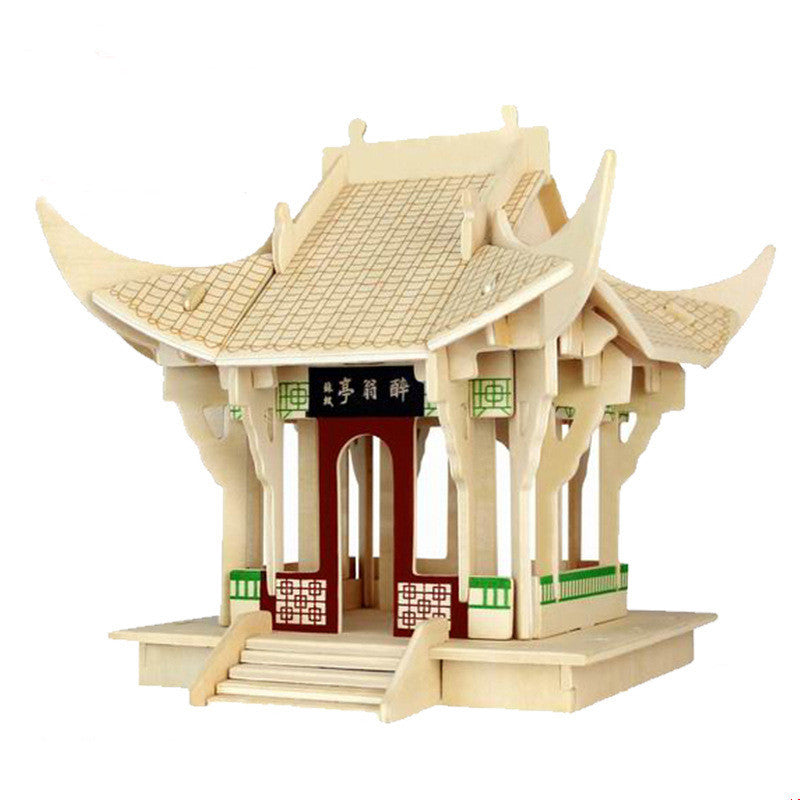 Wooden Puzzle Custom Blocks Pavilion