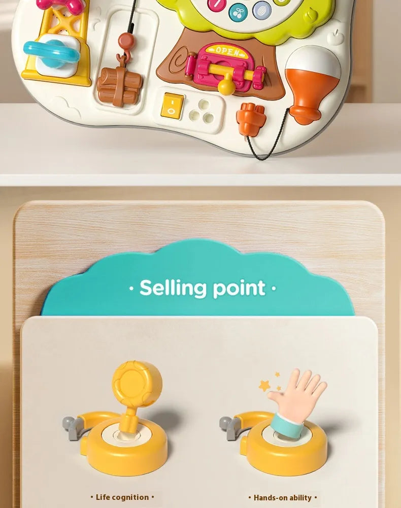 Puzzle Busy Board Infant Unlocking Toys Montessori Early Education
