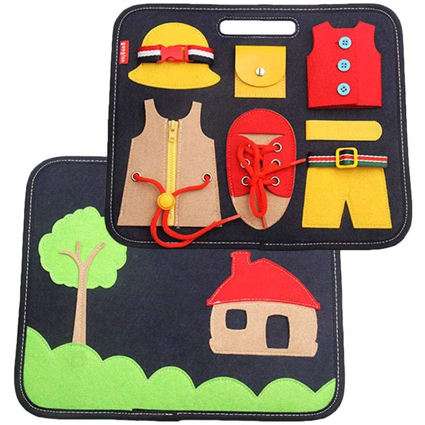 Baby learning dressing buckle zipper learning board 6 Style