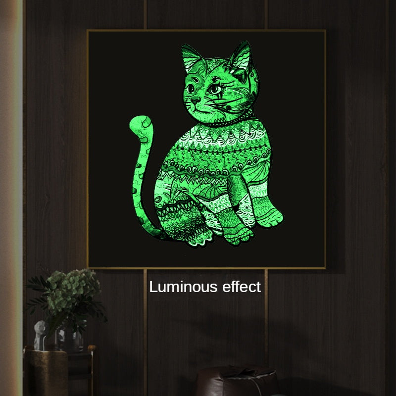 Alien Animal Shape Luminous Puzzle Toys Cat