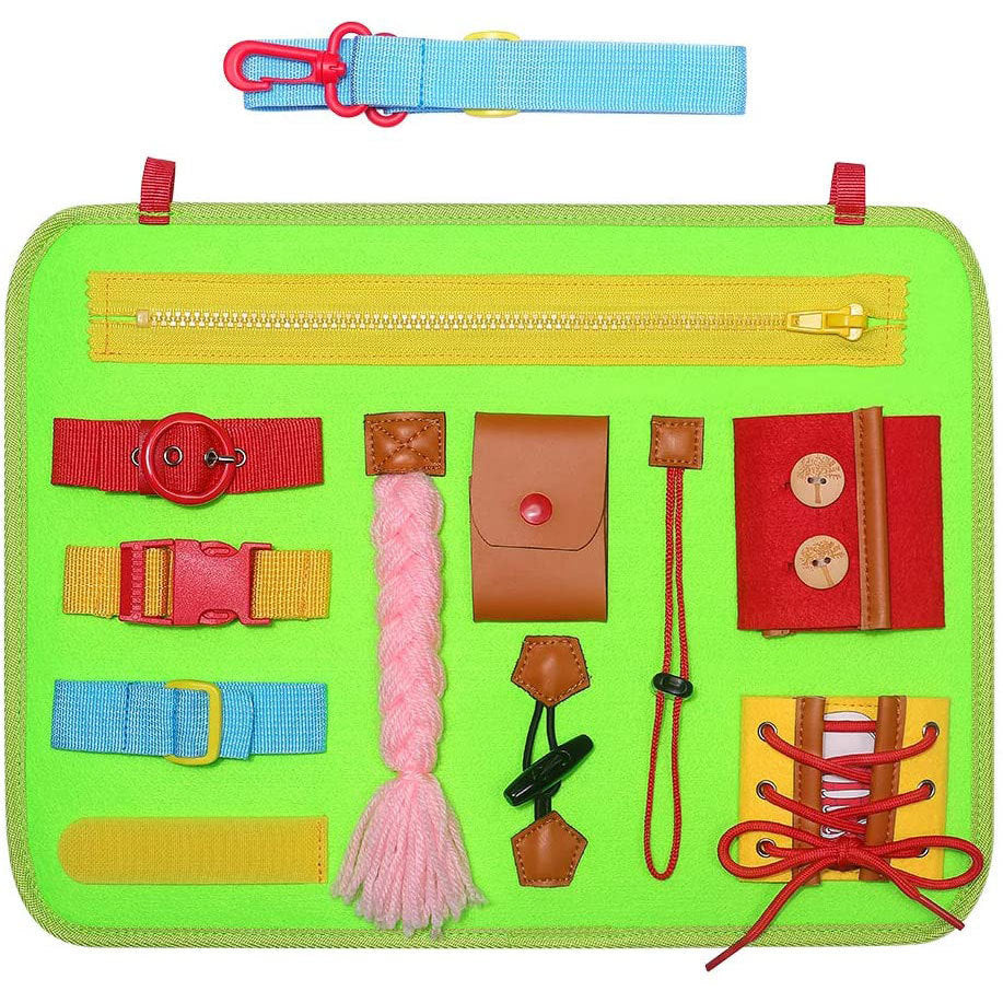Baby learning dressing buckle zipper learning board 9 Style