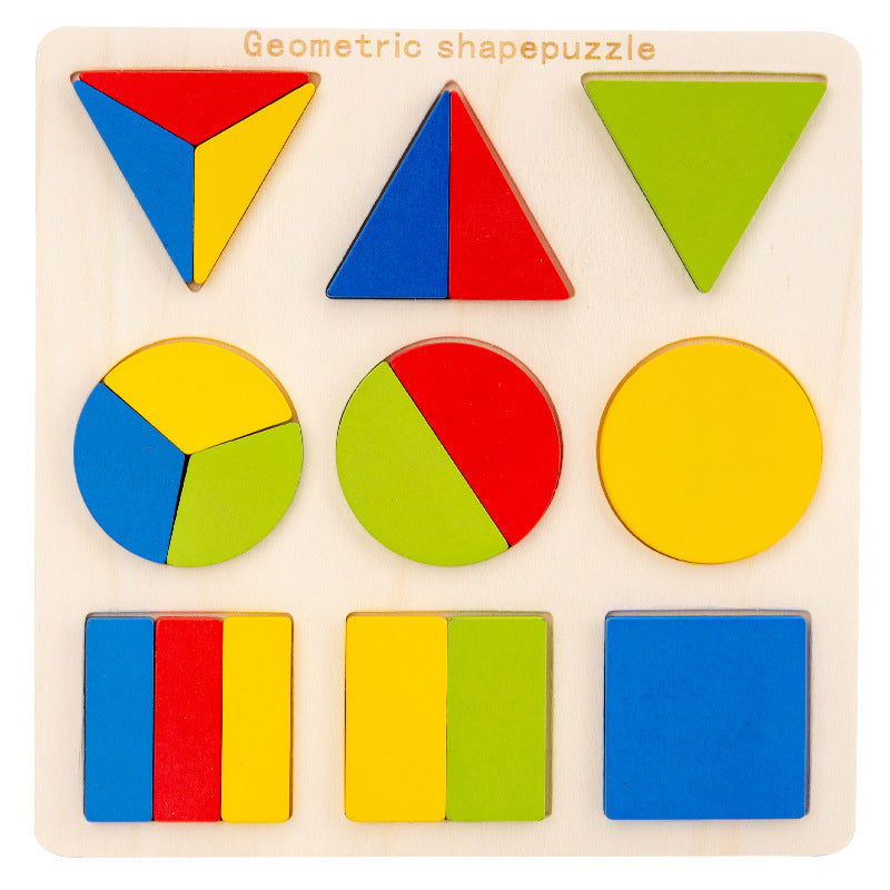 Jigsaw Geometry Montessori Early Education Puzzle Board 9 Grid Puzzle Board