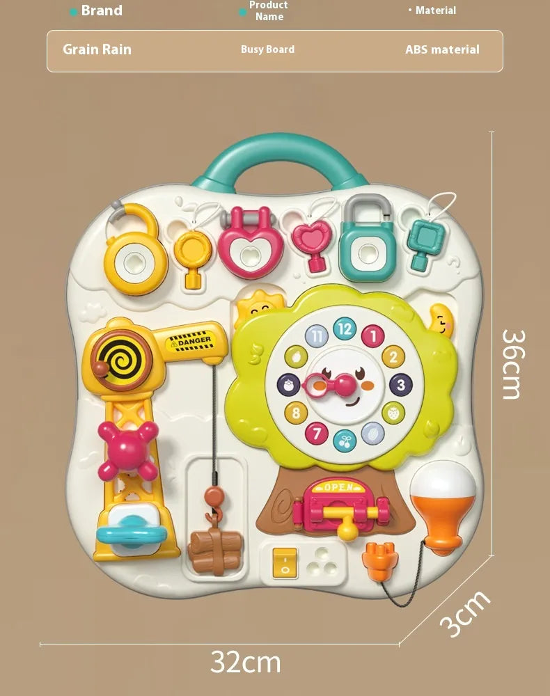 Puzzle Busy Board Infant Unlocking Toys Montessori Early Education