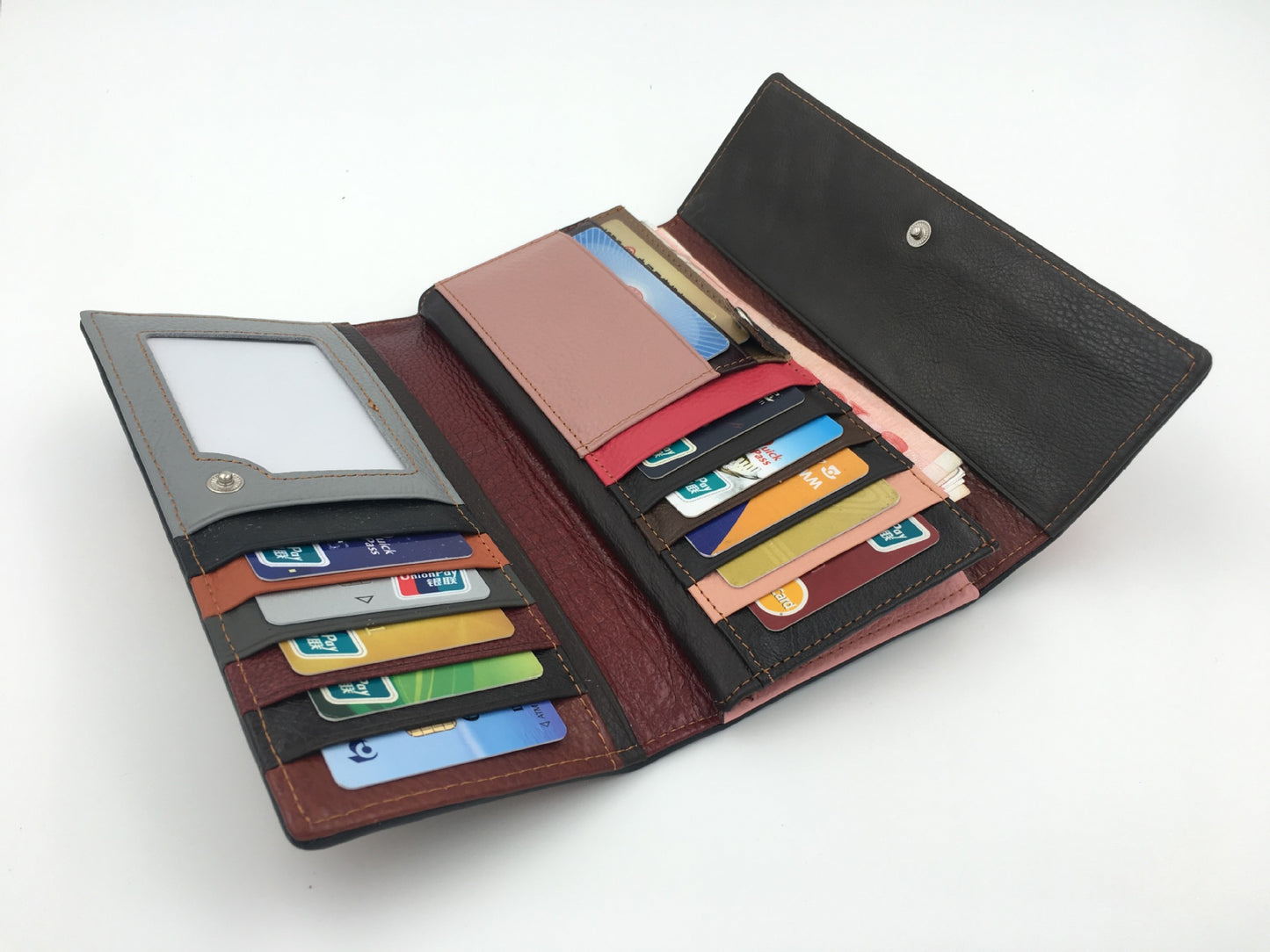 Women's Patchwork Leather Wallets Trendy Boho Styles