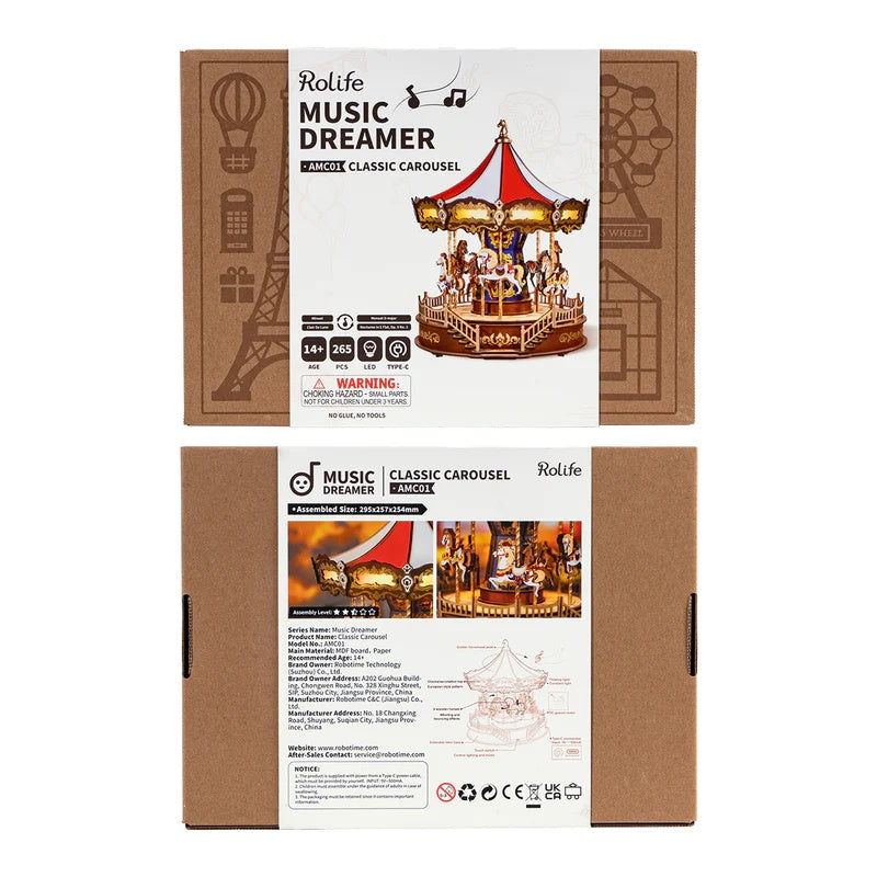 Rolife Classic Carousel 3D Wooden Puzzle
