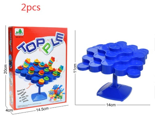 Montessori Novelty Balance Turntable Stacking Board Game 2PCS