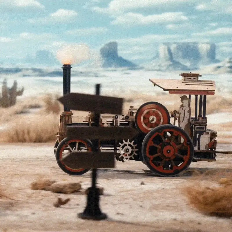 ROKR Steam Engine Mechanical 3D Wooden Puzzle