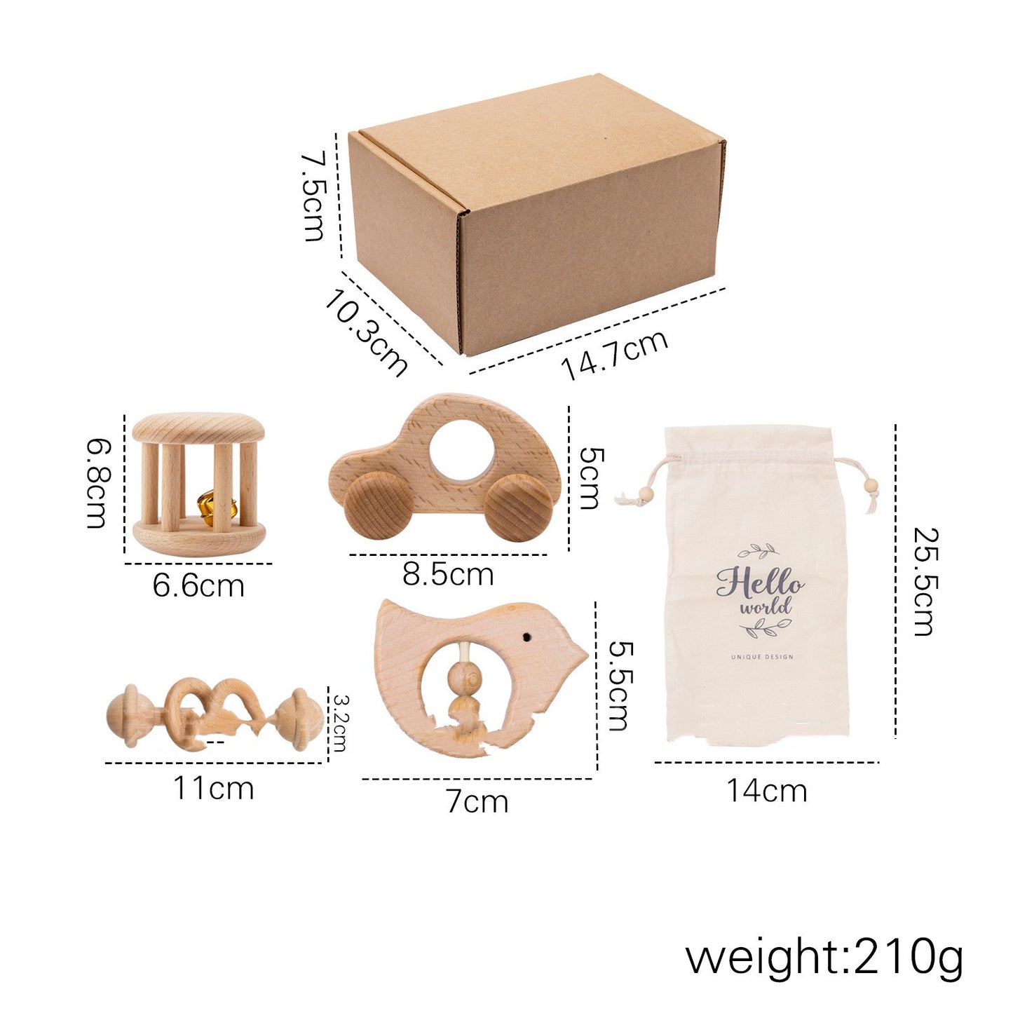 Baby Rattle Educational Toy Gift Set Car suit