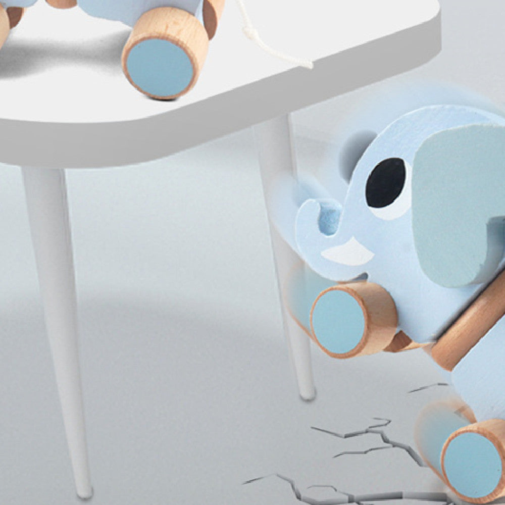 Wooden Elephant Pull-Along Train Set