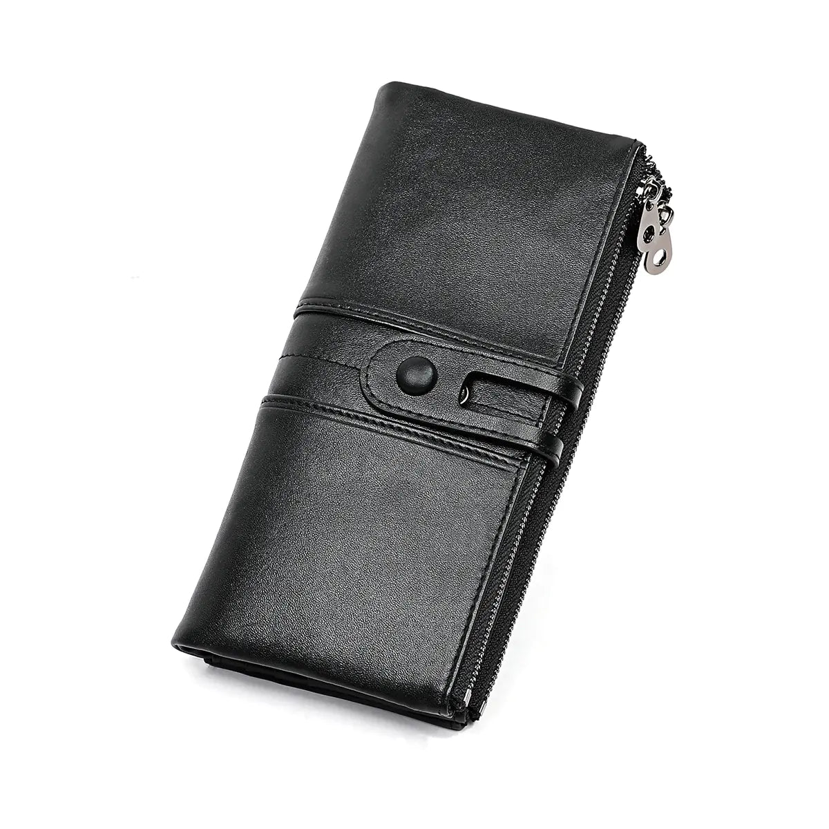 Top Layer Leather Tri-Fold Wallet