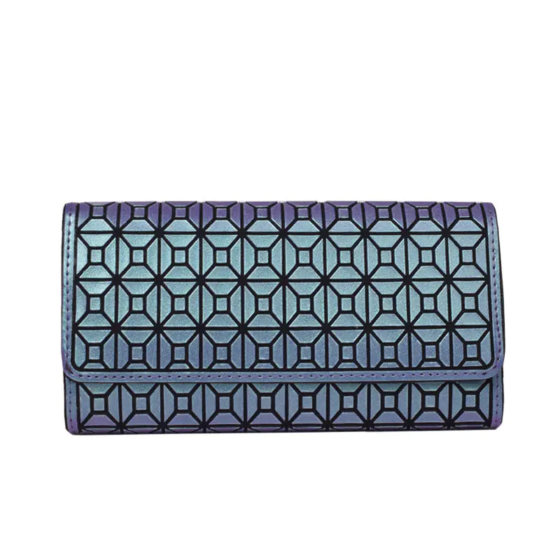 Geometric Rhombus Silicone Tri-fold Phone Wallet