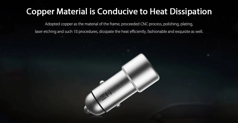 Car Charger, ZMI Charger, Cigarette Lighter Adapter