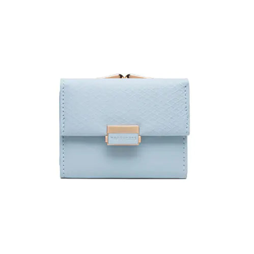 Simple Three-Fold Clip Women's Short Wallet
