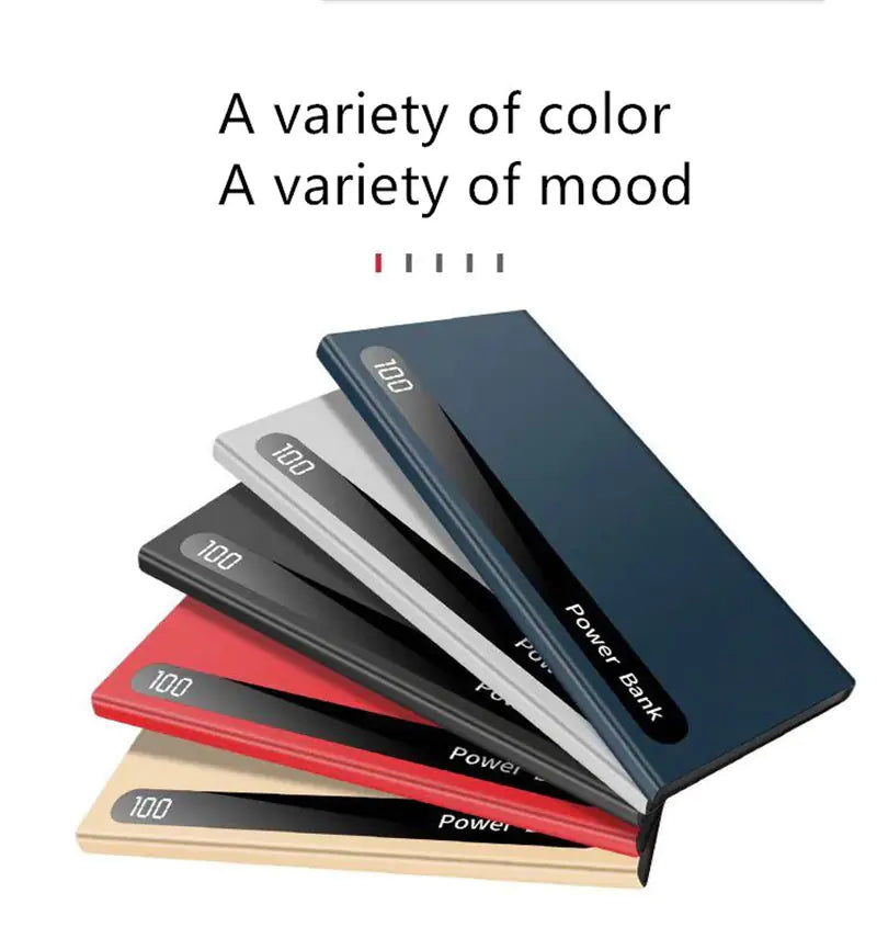 Slim Power Bank with Large Capacity and Digital Display