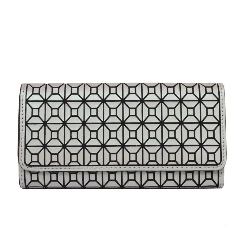 Geometric Rhombus Silicone Tri-fold Phone Wallet
