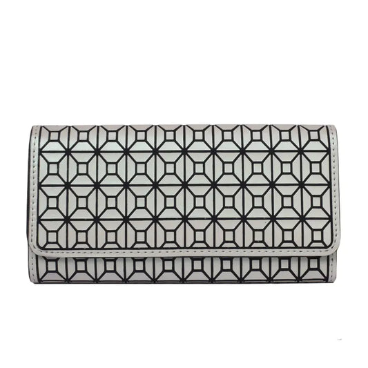 Geometric Rhombus Silicone Tri-fold Phone Wallet