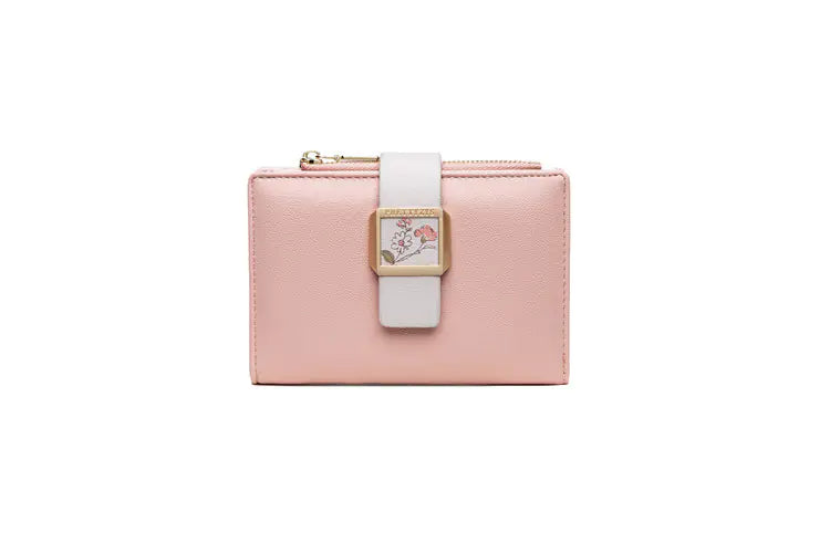 Three-Fold Zipper Short Women's Wallet