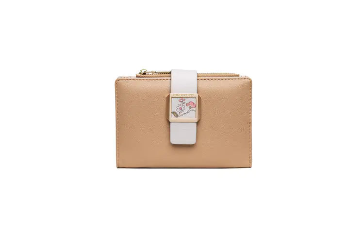 Three-Fold Zipper Short Women's Wallet