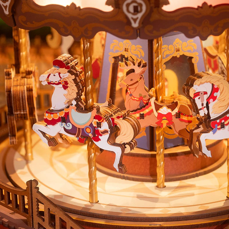 Rolife Classic Carousel 3D Wooden Puzzle