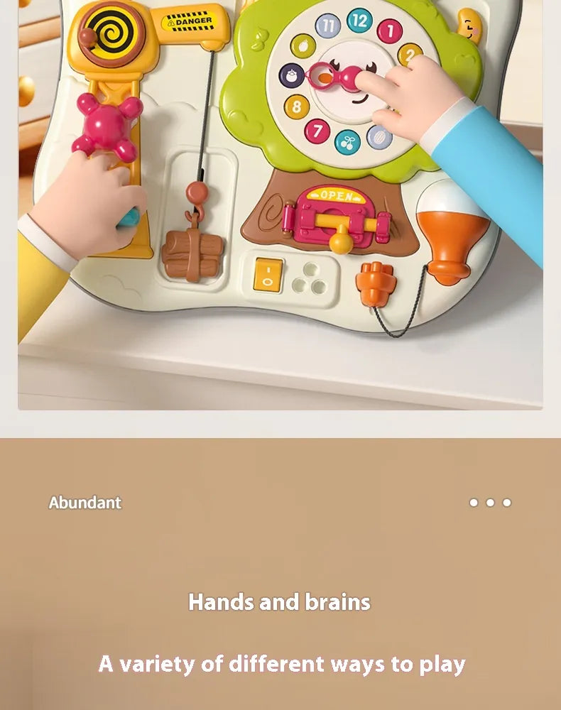 Puzzle Busy Board Infant Unlocking Toys Montessori Early Education
