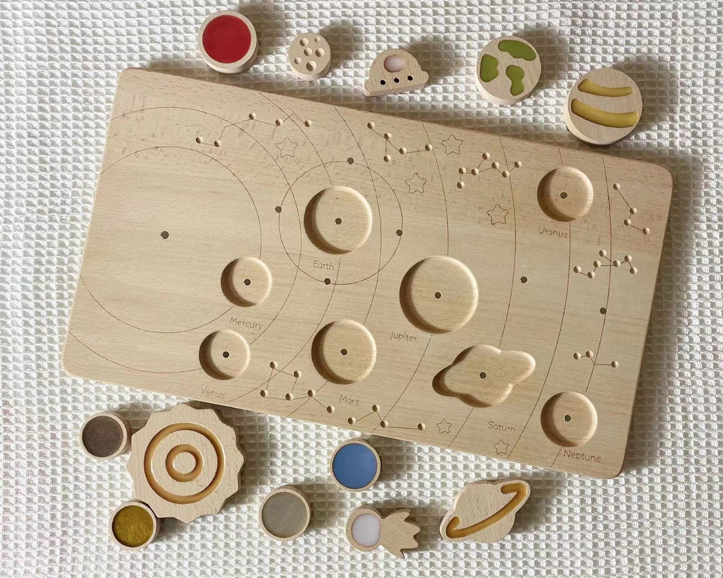 Wooden Magnetic Montessori Planetary Disk