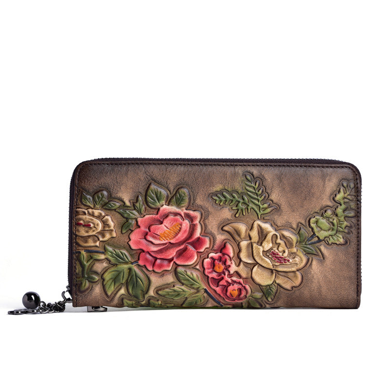 Vintage Hand-Polished and Embossed Ladies' Wallets
