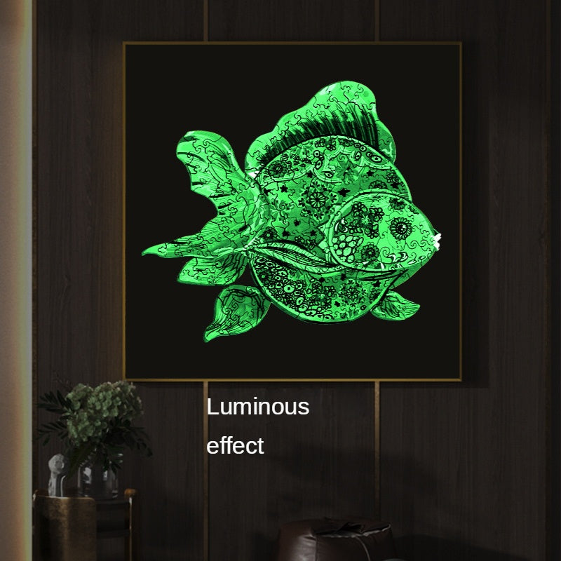 Alien Animal Shape Luminous Puzzle Toys Goldfish