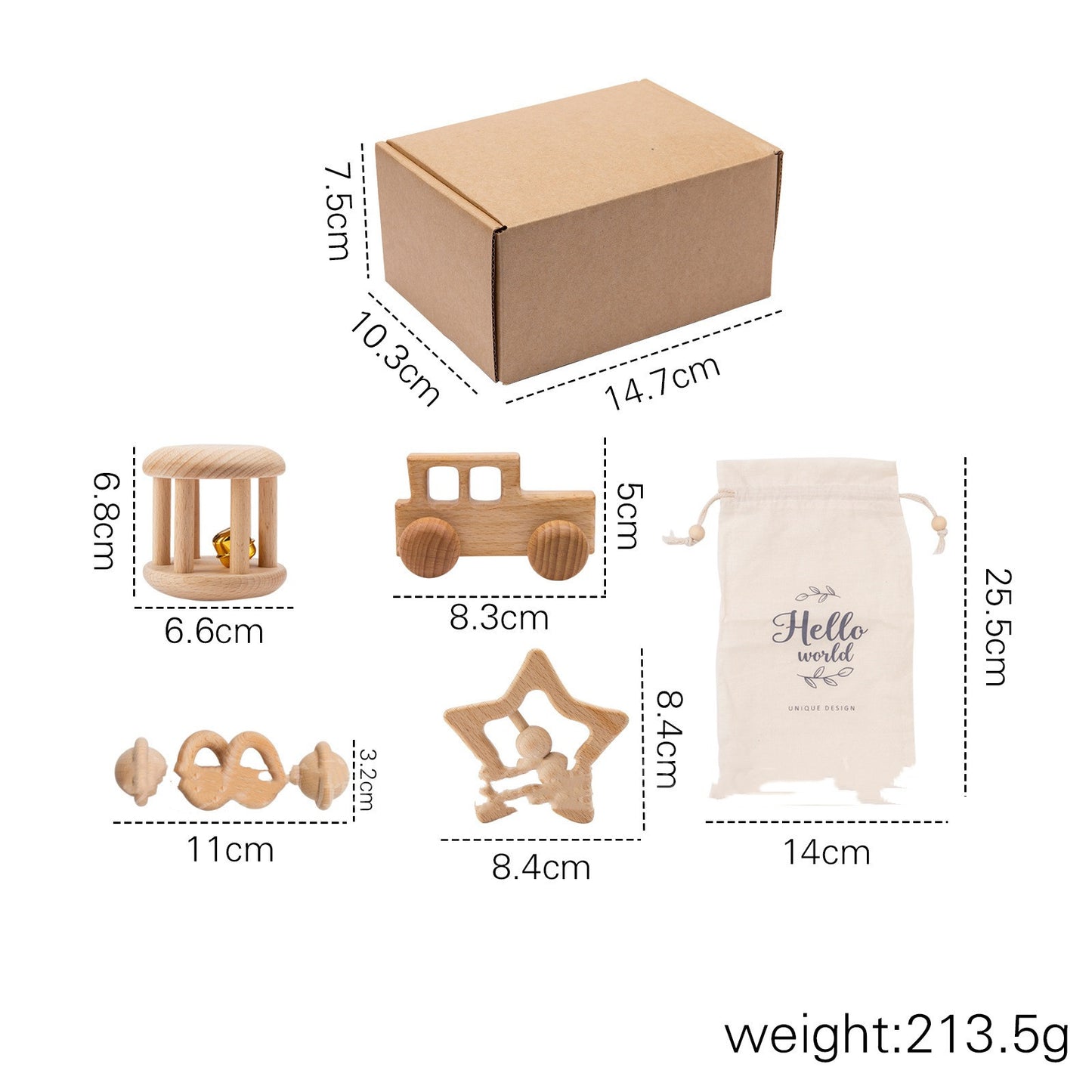 Baby Rattle Educational Toy Gift Set Small truck suit