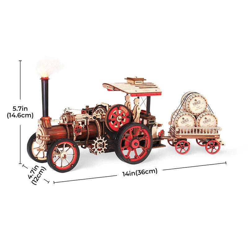 ROKR Steam Engine Mechanical 3D Wooden Puzzle