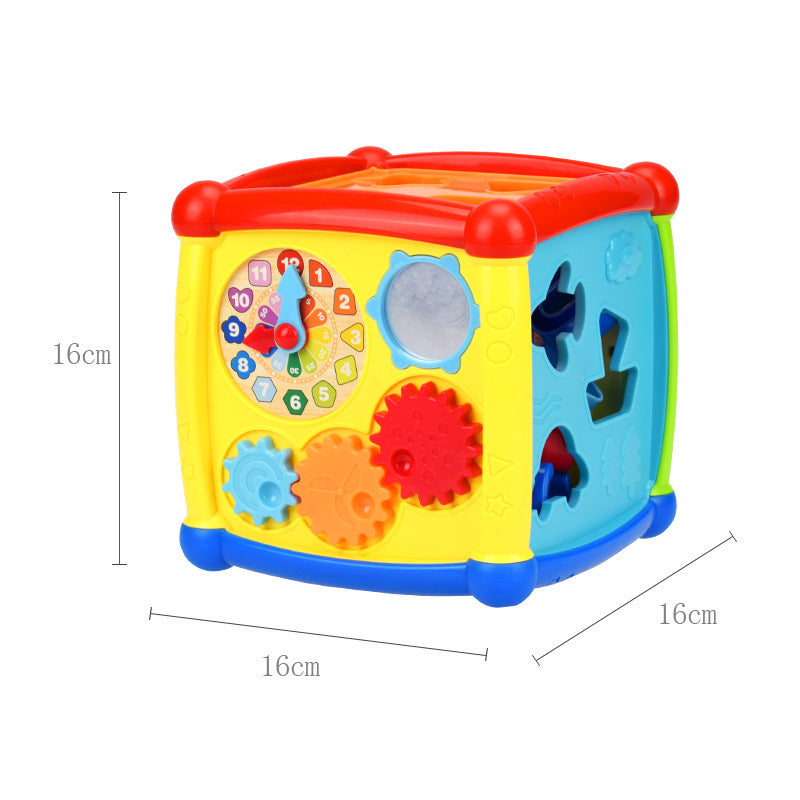 Baby Six-sided Box Power Box Early Learning Cognitive Building Block Toys 1 Style