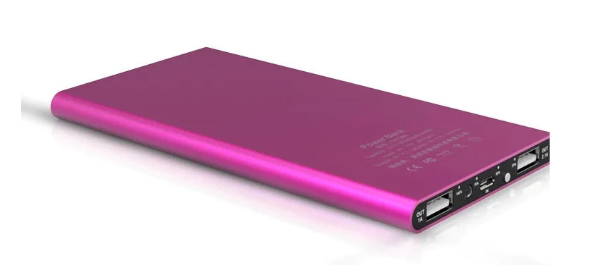 Slim Portable Power Bank with LED Light Feature