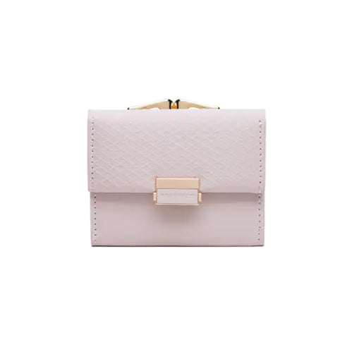 Simple Three-Fold Clip Women's Short Wallet