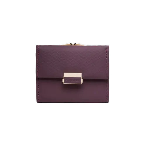 Simple Three-Fold Clip Women's Short Wallet
