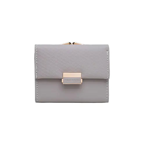 Simple Three-Fold Clip Women's Short Wallet